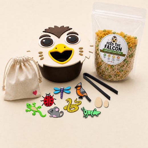 Feed the Falcon sensory play kit