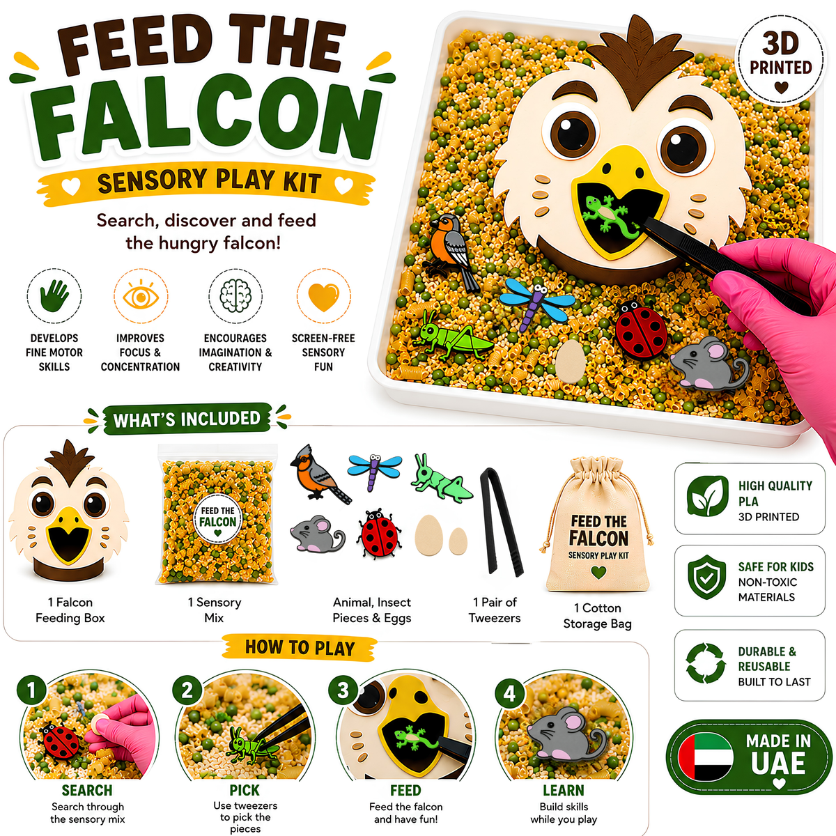 Feed the Falcon Sensory Play Kit