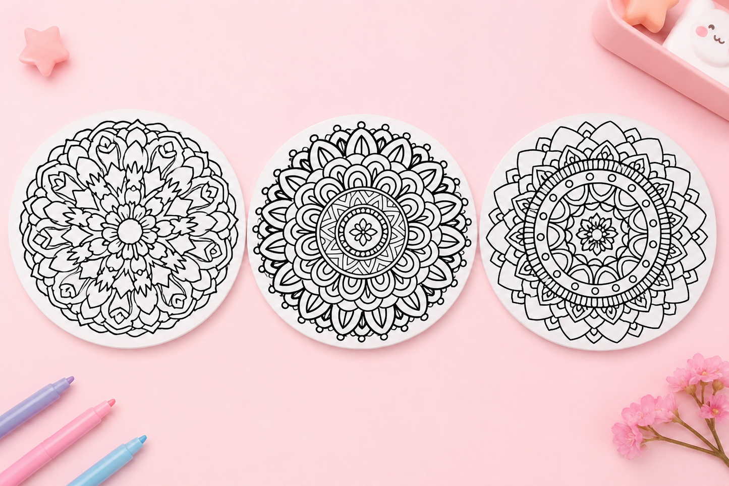 3D Mandela Coloring Set