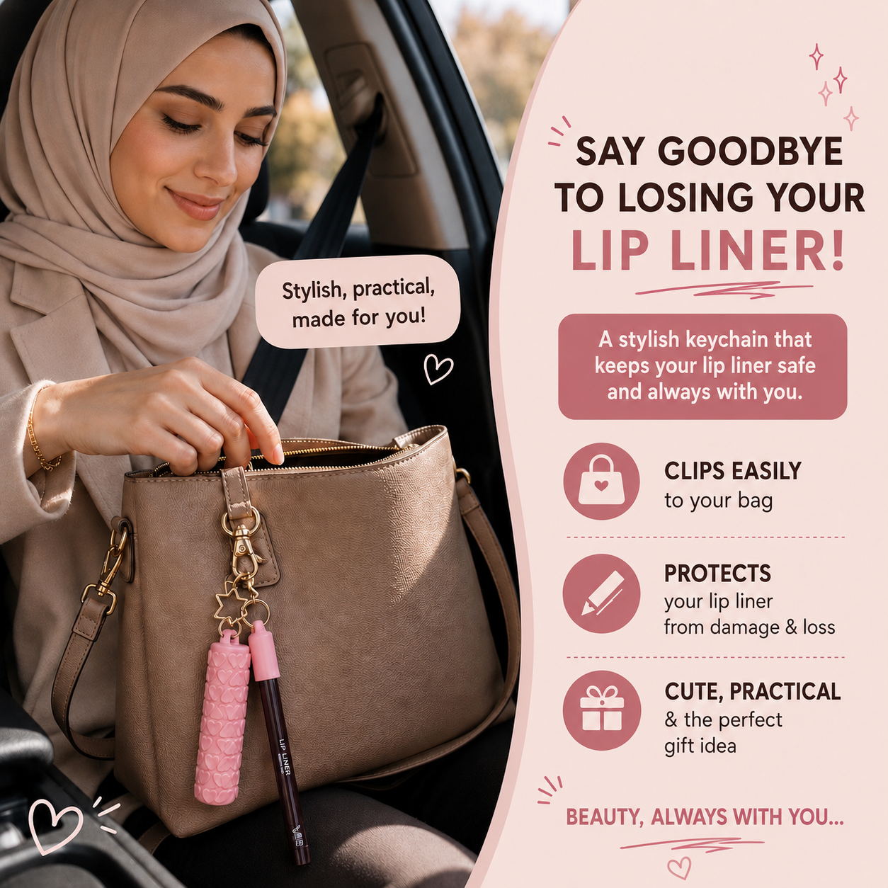 Lip Liner Keychain 🌸