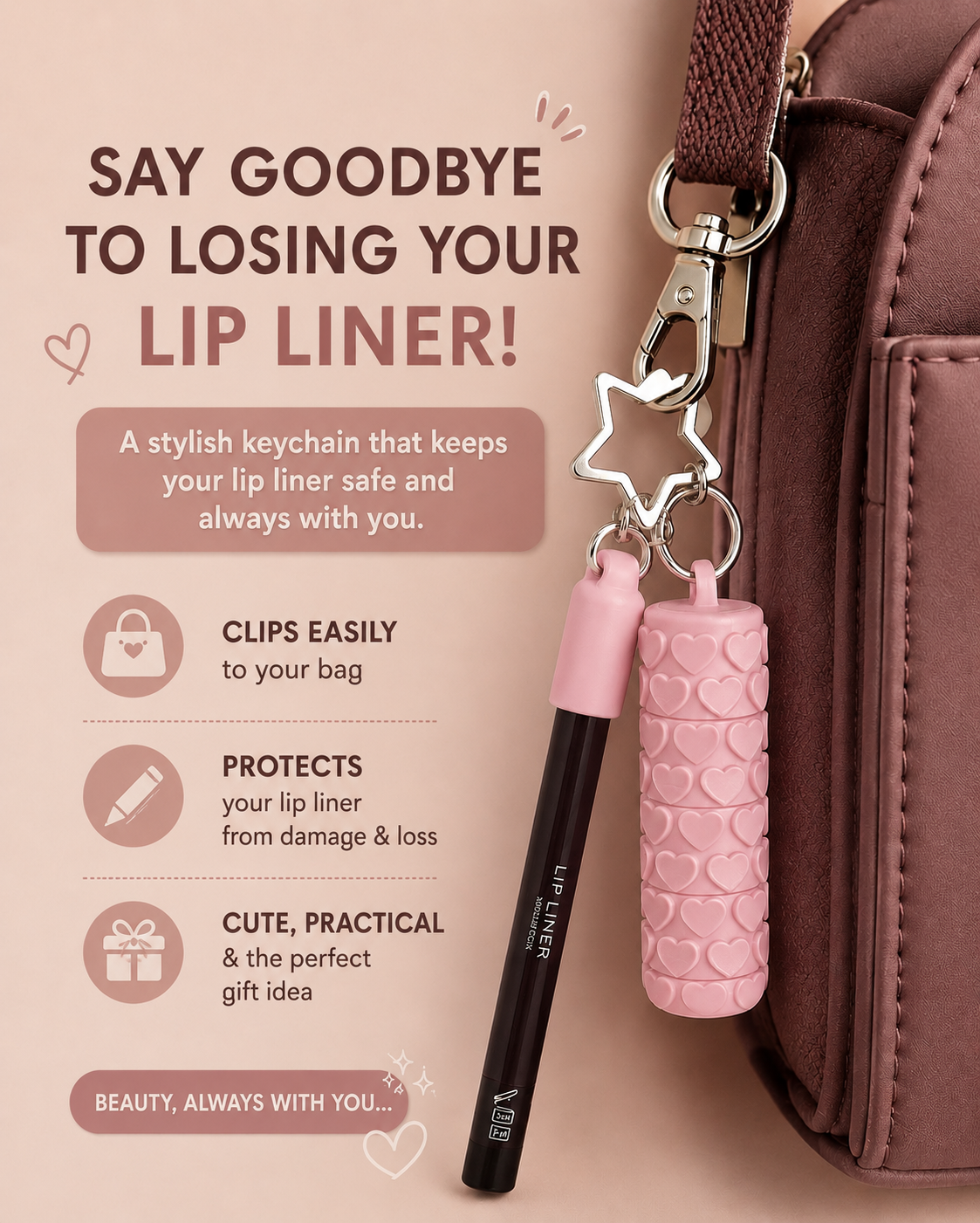 Lip Liner Keychain 🌸