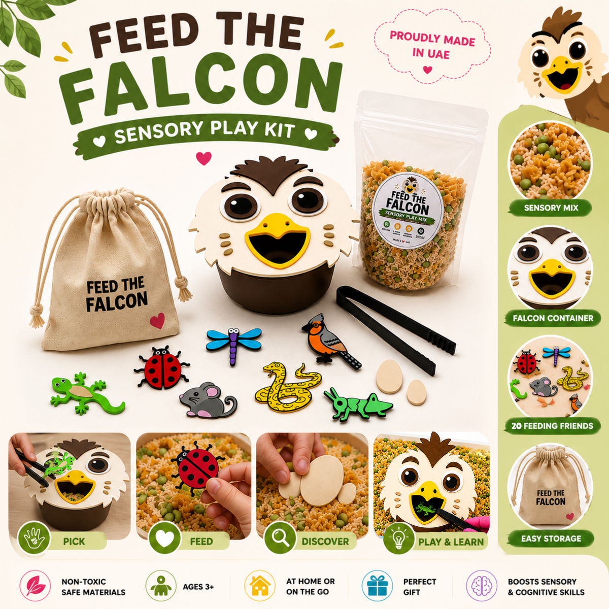 Feed the Falcon Sensory Play Kit