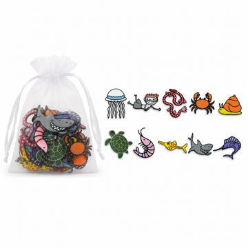 Ocean Animals Sensory Play Pieces – 10-Piece Set