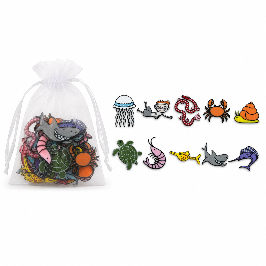 Ocean Animals Sensory Play Pieces – 10-Piece Set