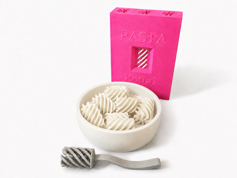 Pasta Pretend Play Set | 3D Printed Kids Kitchen Toy in Pink