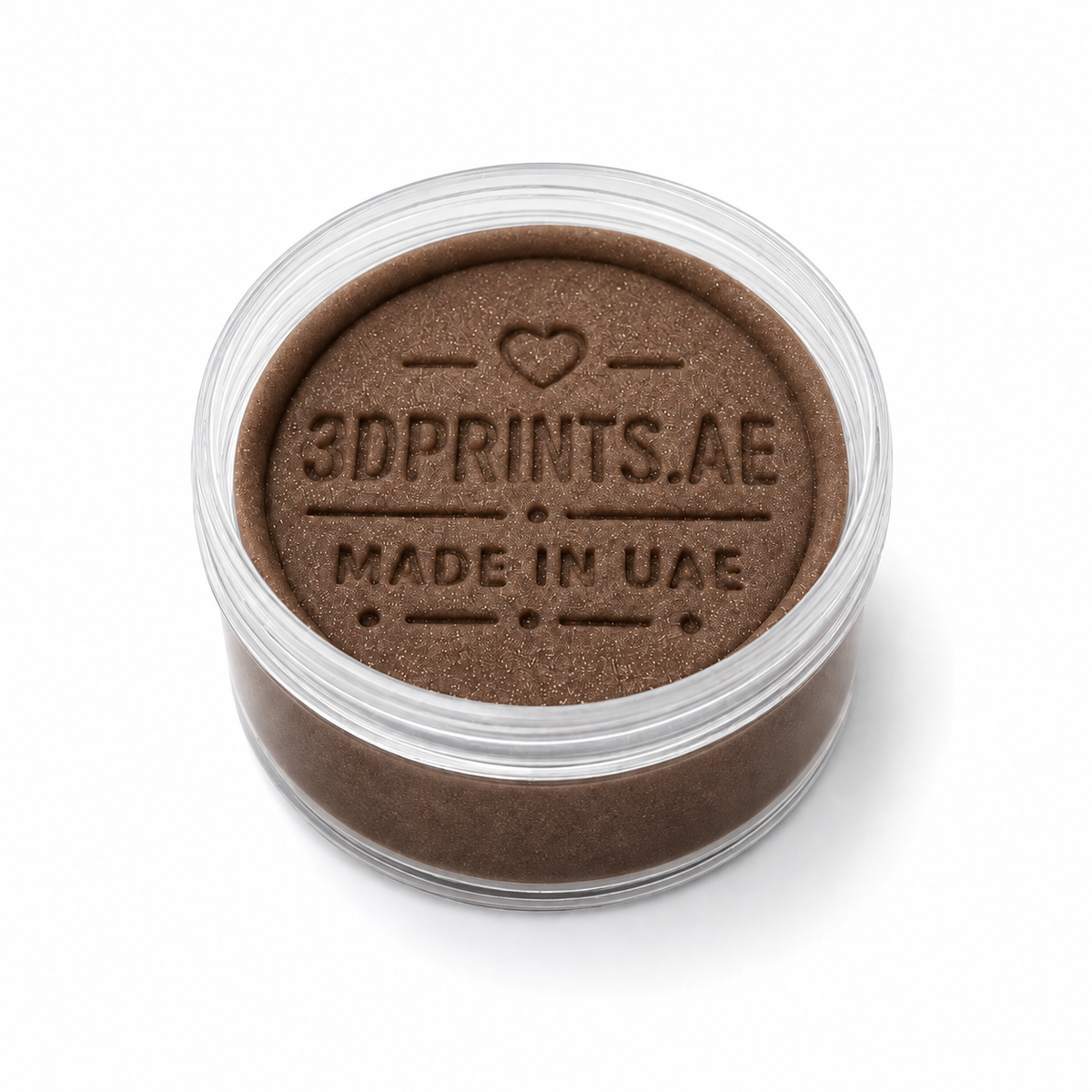 Stamped Soft Playdough in brown