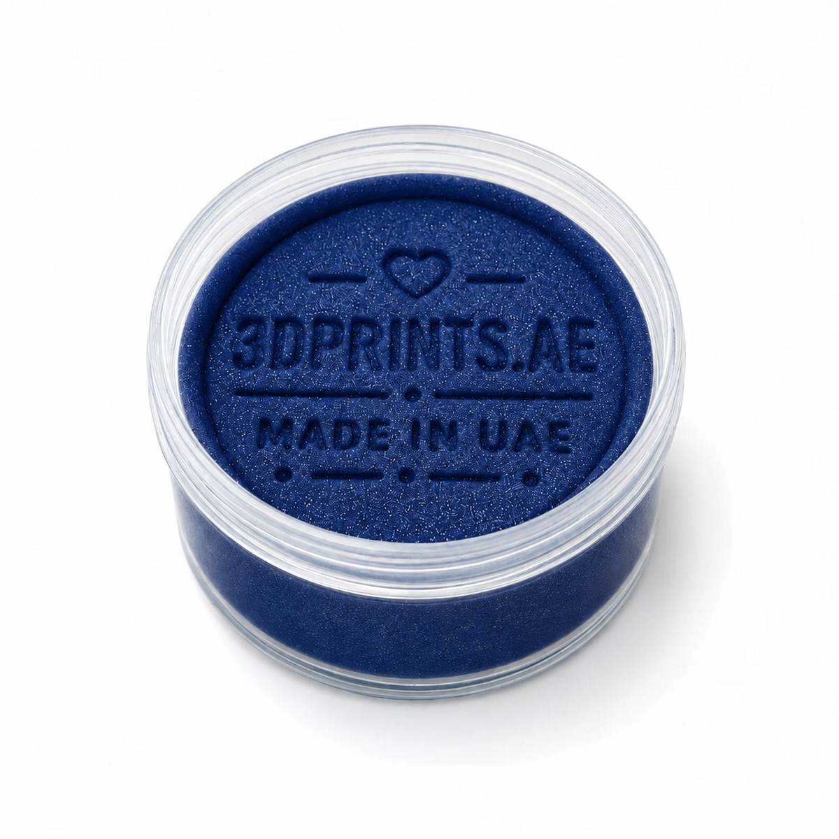 Stamped Soft Playdough in dark blue