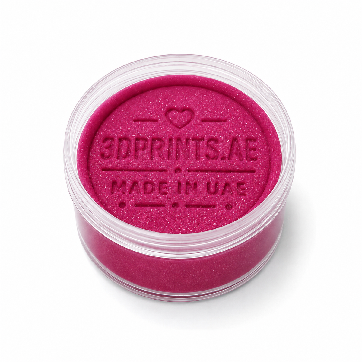 Stamped Soft Playdough in dark pink