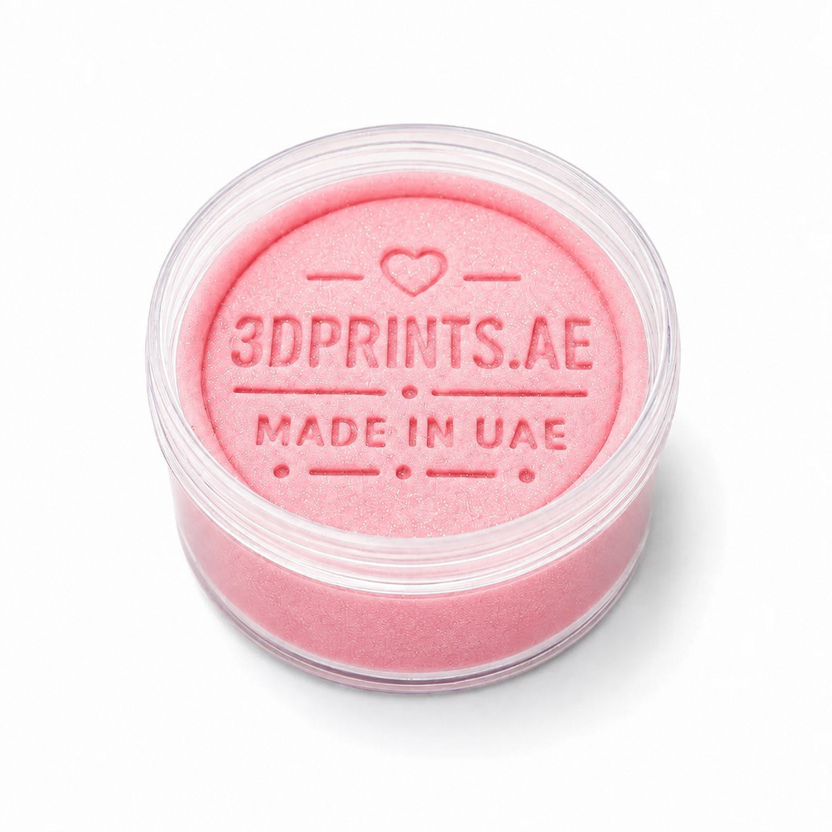 Stamped Soft Playdough in light pink