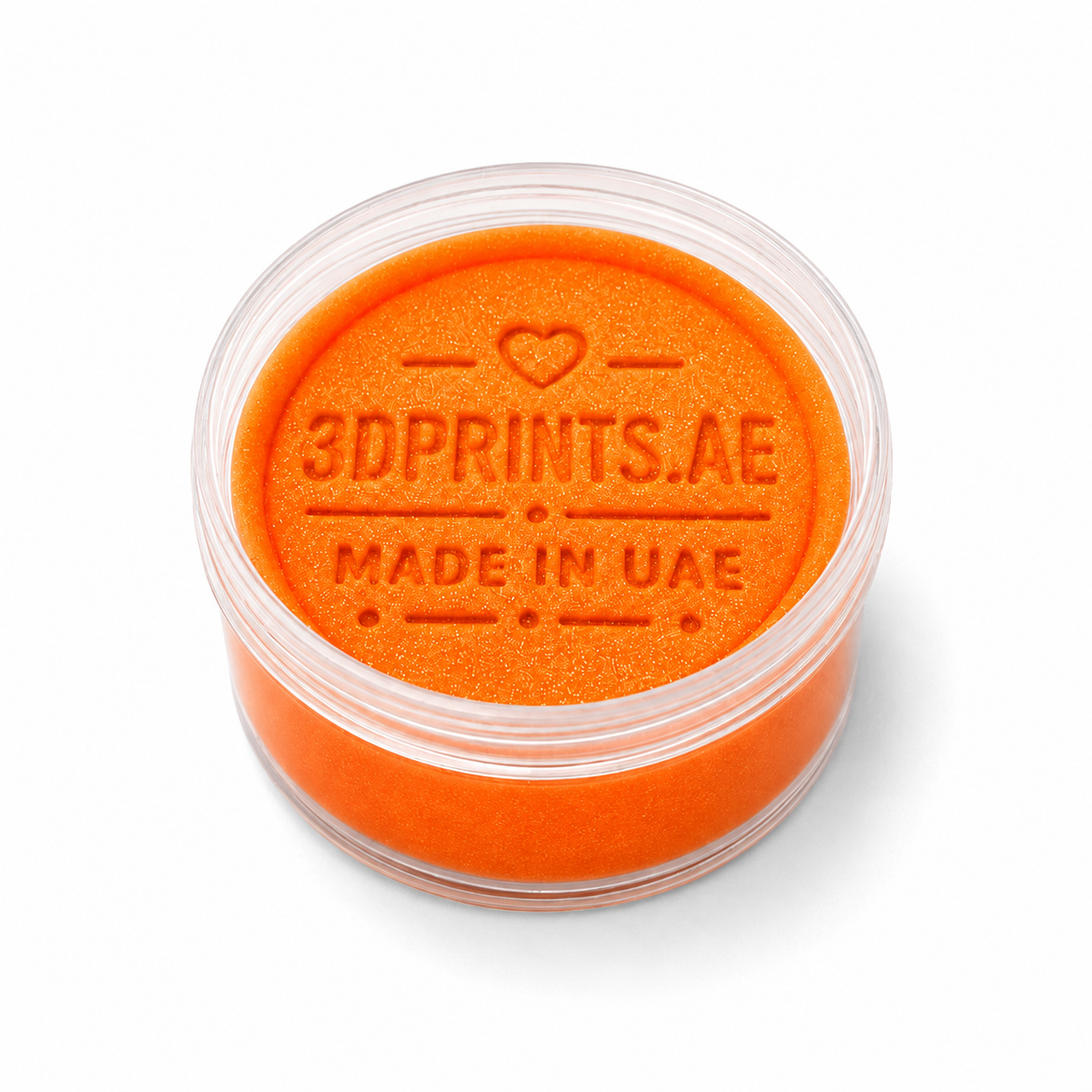 Stamped Soft Playdough in orange
