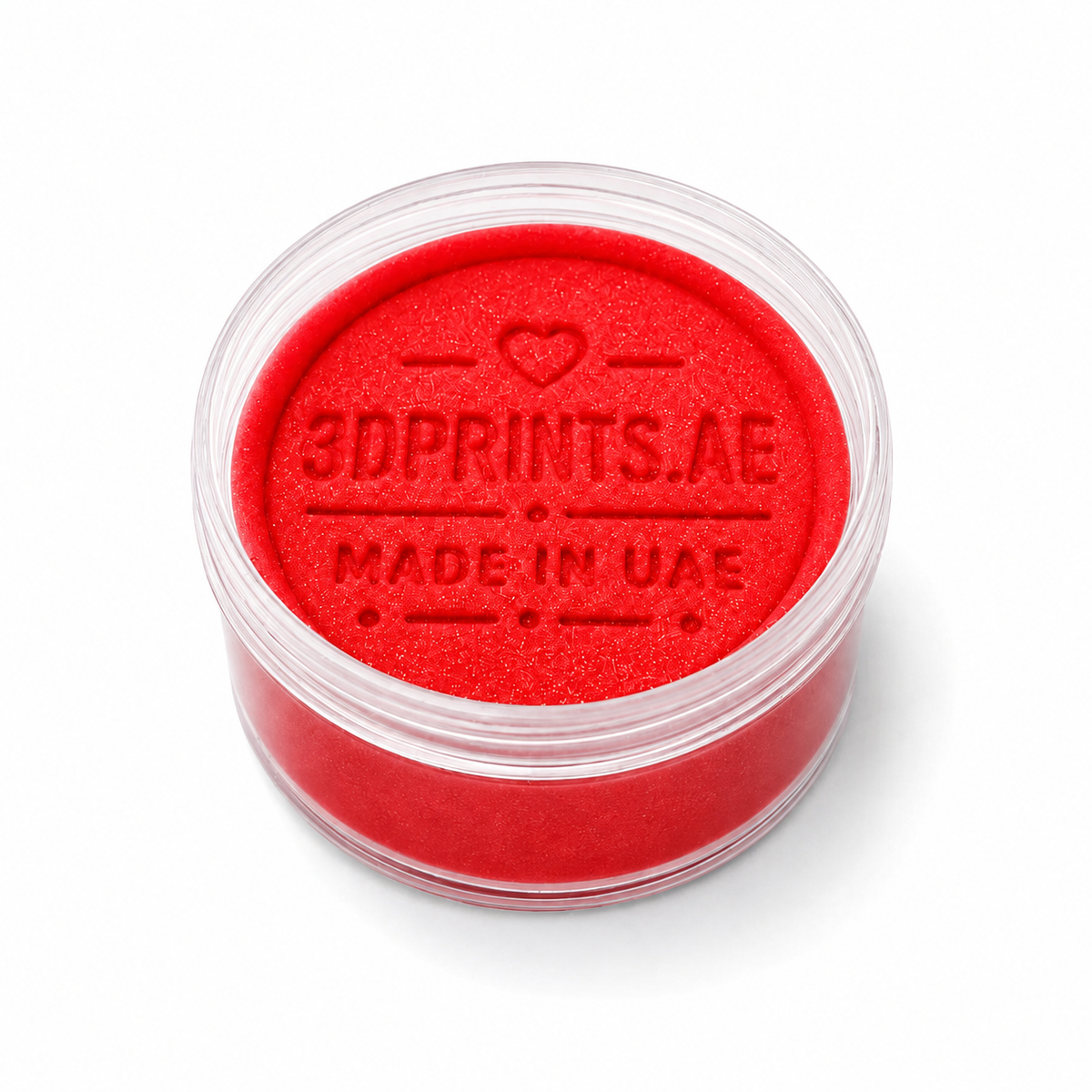 Stamped Soft Playdough in red