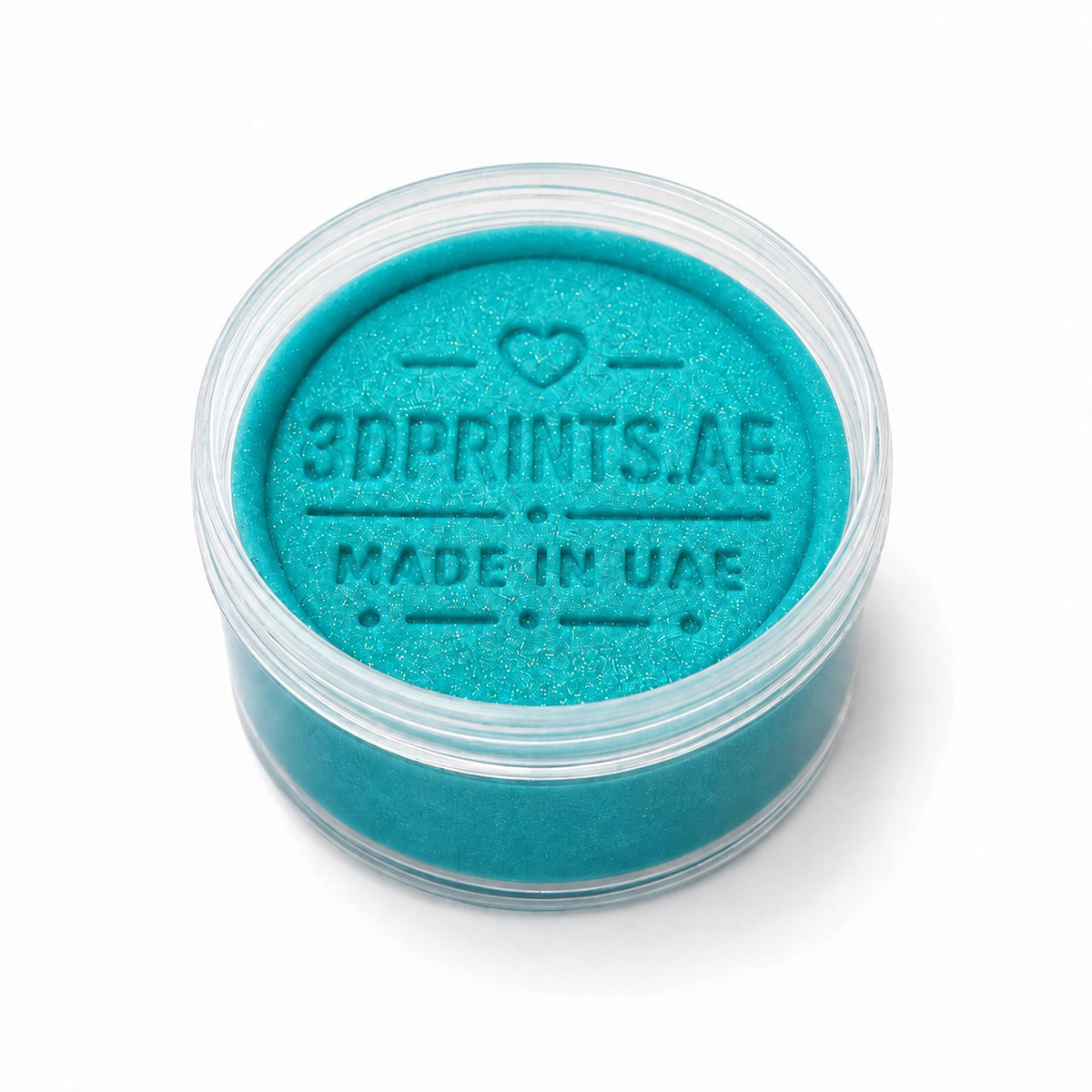 Stamped Soft Playdough in turquoise