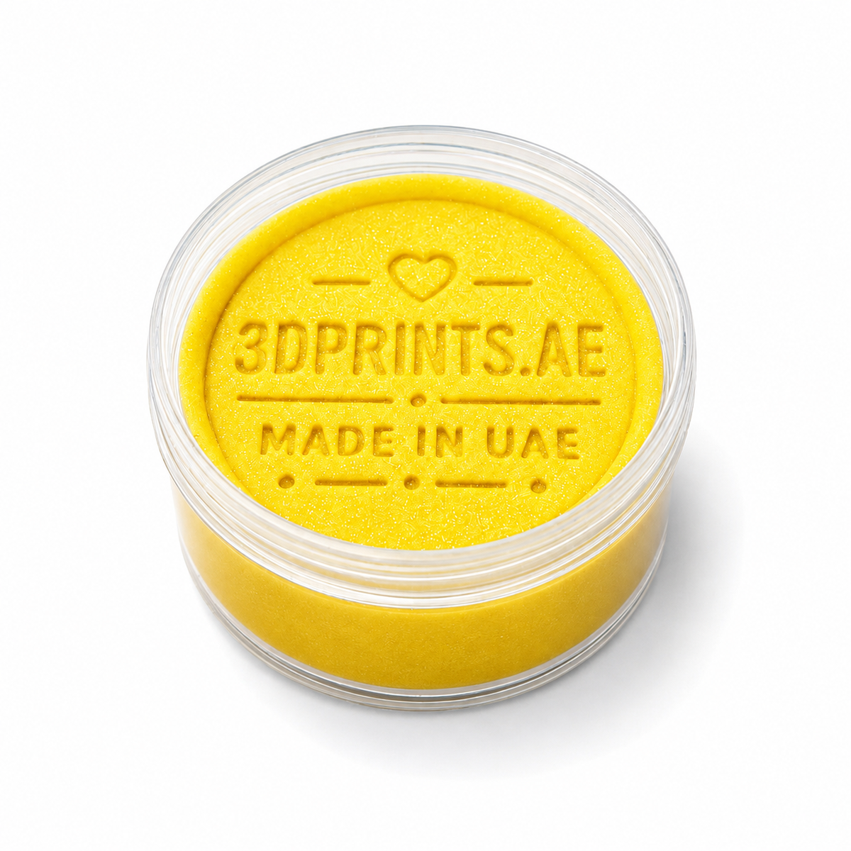 Stamped Soft Playdough in yellow