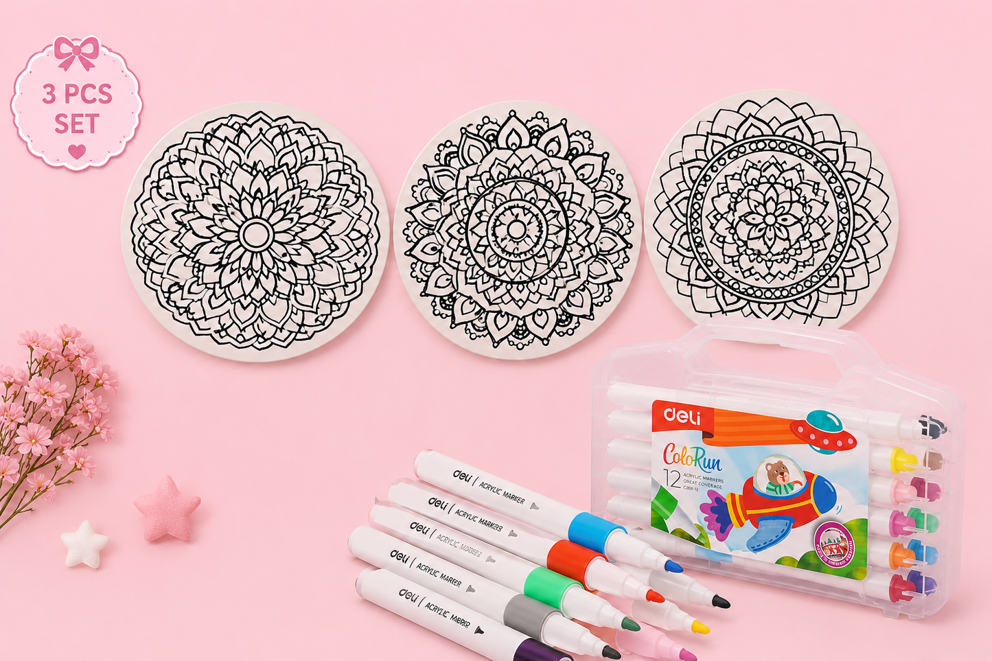 3D Mandela Coloring Set